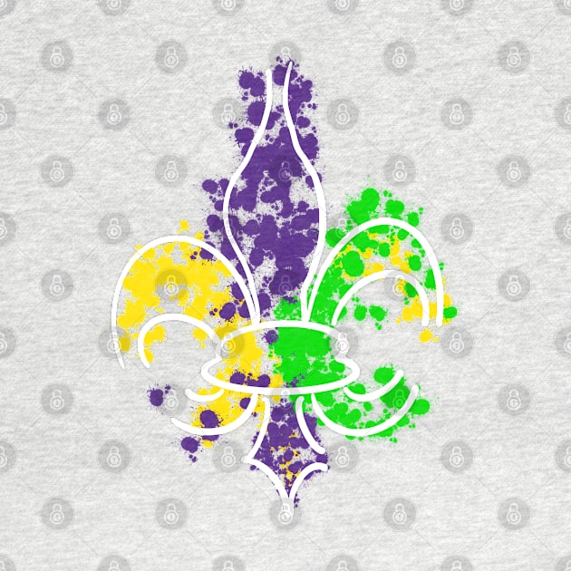 Mardi Gras Fleur De Lis by Stephanie Kennedy 